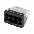 IDEAL Industries 30-1090J In-Sure Push-In Wire Connector, 90 8-port black, 150-jar-