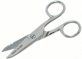 IDEAL Industries 35-088 Electrician’s Scissors, 51/2", 19 and 23 AWG-