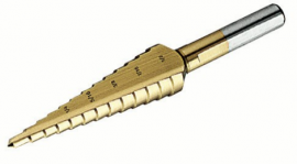IDEAL Industries 35-511 Step Drill Bit, titanium nitrite, 1/8 to 1/2"-