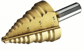 IDEAL Industries 35-517 Step Drill, titanium nitrite, &amp;frac14; to 1-&amp;frac38;&amp;quot;-