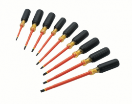 IDEAL Industries 35-9103 Insulated Screwdriver Kit, 9-piece-