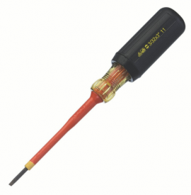 IDEAL Industries 35-9148 Slotted Insulated Screwdriver, 3&amp;frasl;32 x 3&amp;quot;-