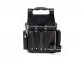 IDEAL Industries 35-950BLK Tuff-Tote<small><sup>&amp;reg;</sup></small> Tool Pouch with strap, premium leather, black-