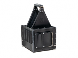 IDEAL Industries 35-975BLK Tuff-Tote&lt;small&gt;&lt;sup&gt;&amp;reg;&lt;/sup&gt;&lt;/small&gt; Ultimate Tool Carrier with strap, premium leather, black-