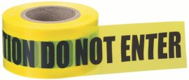 IDEAL Industries 42-012 Barricade Tape, "Caution Do Not Enter", 2 mil-