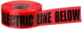 IDEAL Industries 42-101 Non-Detectable Underground Tape, "Caution Electric Line Below", 3", red-
