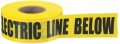IDEAL Industries 42-102 Non-Detectable Underground Tape, "Caution Buried Electric Line Below", 3", yellow-