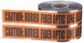 IDEAL Industries 42-252 Detectable Underground Tape, "Caution Buried Fiber Optic Line Below", 6", orange-