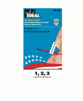 IDEAL Industries 44-105 Wire Marker Booklet, assortments 1, 2, 3, 150-pack each-