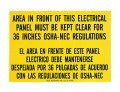 IDEAL Industries 44-878 Safety Sign with OSHA regulation, adhesive, English/Spanish-
