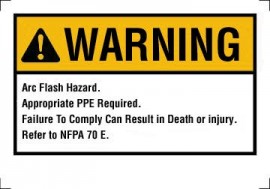 IDEAL Industries 44-892 NEC Arc Flash Warning Label, adhesive, 3-&amp;frac12; x 5&amp;quot;-
