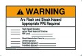 IDEAL Industries 44-896 NEC Arc Flash Warning Label, 7" x 10", adhesive-