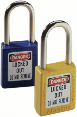 IDEAL Industries 44-918 Safety Lockout Padlock with key retention, 1.5", yellow-
