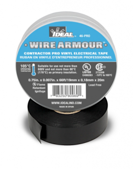 IDEAL Industries 46-PRO Wire Armour&amp;reg; Contractor Pro Electrical Vinyl Tape, 3/4&amp;quot;-