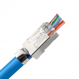 IDEAL Industries 85-368 Large-Diameter Shielded Feed-Thru for RJ45 connectors, 25-pack-