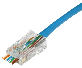 IDEAL Industries 85-372 Feed-Thru RJ45 Connectors, modular, CAT5e, 100-pack (bag)-