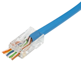 IDEAL Industries 85-377 Feed-Thru RJ45 Connectors, CAT6, modular, 100-pack (bag)-