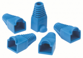 IDEAL Industries 85-380 RJ-45 Snagless Strain Boots for modular plugs, blue, 0.22&quot;, 25-pack-