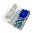 IDEAL Industries 90-053 Flange Anchor Kit, blue, 10-12, #12 x 1&quot; Screws-