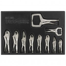 Irwin VSG-1078TRAY Locking Pliers Set, 10-pack, with tray-