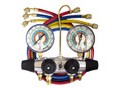 JB Industries 25133 ZEPPELIN 4-valve Forged Aluminum Manifold, illuminating R22, R134a, R404a with CCLE4-60 refrigerant hose set-