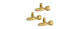 JB Industries A31852 Swivel Flare Tee with Depressor on Branch, 1/4&amp;quot; FE SAE, 3 pack-