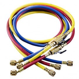 JB Industries CCLV-72 KOBRA Gasket Seal Refrigerant Ball Valve Hose Set with whip ends, 72&amp;quot;, &amp;frac14;&amp;quot; x &amp;frac14;&amp;quot;-