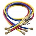 JB Industries CCLV-72 KOBRA Gasket Seal Refrigerant Ball Valve Hose Set with whip ends, 72&amp;quot;, &amp;frac14;&amp;quot; x &amp;frac14;&amp;quot;-