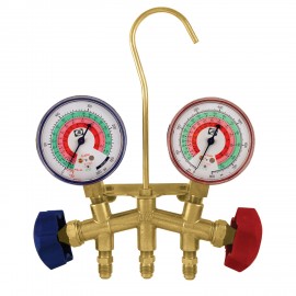 JB Industries M2-5-410A-SS 2-Valve Brass Manifold with 60&amp;quot; Hoses-