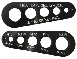 JB T30600-G Metal Flare Size Gauge, &amp;frac14;&amp;quot;, &amp;frac38;&amp;quot;, &amp;frac12;&amp;quot;, &amp;frac58;&amp;quot;, &amp;frac34;&amp;quot; SAE-