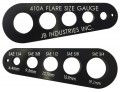 JB T30600-G Metal Flare Size Gauge, &amp;frac14;&amp;quot;, &amp;frac38;&amp;quot;, &amp;frac12;&amp;quot;, &amp;frac58;&amp;quot;, &amp;frac34;&amp;quot; SAE-
