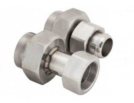 Julabo 8890080 Female to Male Adapters, 2-pack, silver-