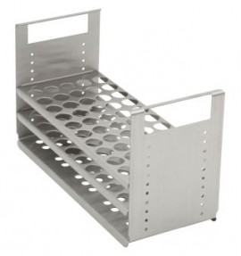 Julabo 8970344 Stainless-Steel Test Tube Rack, 50 tubes, 0.59 to 0.67&quot;-