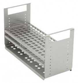 Julabo 8970346 Stainless-Steel Test Tube Rack, 90 tubes, 0.43 to 0.47&quot;-
