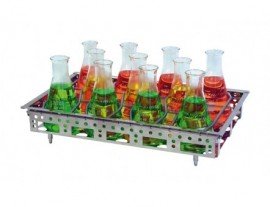 Julabo 8970630 Universal Basic Tray, for Erlenmeyer flask and spring clamps, 0.06 to 0.26 gal-