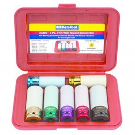 Ken-Tool 30259 Thin-Wall Impact Socket Set, ½" drive, 7-piece-