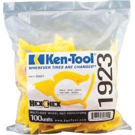 Ken-Tool 30601 Multi-Size Loose Wheel Nut Indicator, ¾" to 1", Yellow-