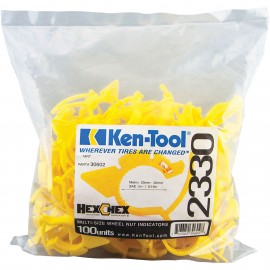 Ken-Tool 30602 Loose Wheel Nut Indicator, 1" to 1-3/16", Yellow-