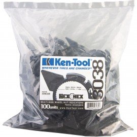 Ken-Tool 30603B Multi-Size Loose Wheel Nut Indicator, 1-3/16" to 1-1/2", Black-