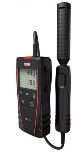 KIMO CO 110 S24719 CO Meter with CO/temperature remote probe, 0 to 500 ppm-