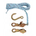 Klein Tools 1802-30 Block and Tackle with Anchor Hook, 25&#039; rope-