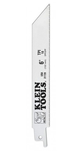 Klein Tools 31728 Reciprocating Saw Blades for heavy metals, 6", 5-pack-