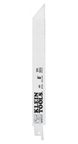 Klein Tools 31741 8" Reciprocating Saw Blades, 10/14 TPI, 5-pack-