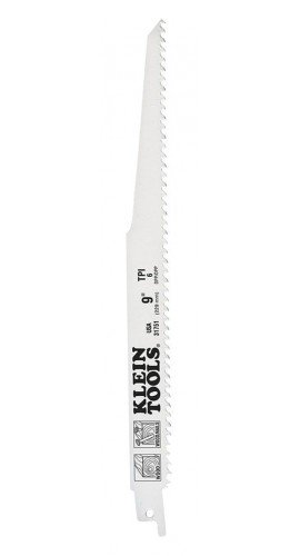 Klein Tools 31751 9&quot; Reciprocating Saw Blades, 6 TPI, 5-pack-