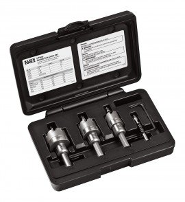Klein Tools 31872 Carbide-Tipped Hole Cutter Kit, 4 pieces-