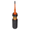 Klein Tools 32286 2-in-1 Flip-Blade Insulated Screwdriver, #1 Phillips and 0.1875" slotted-