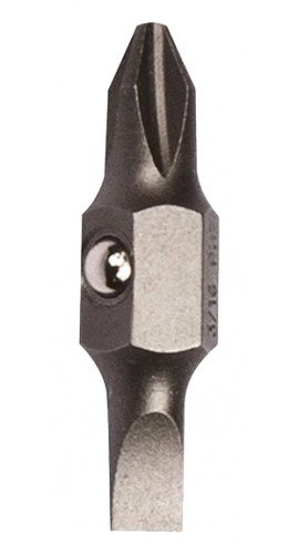 Klein Tools 32412 Bit for stubby screwdriver, #2 Phillips and 0.1875&#039;&#039; slotted-