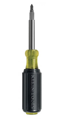 Klein Tools 32477 10-in-1 Multi-Bit Screwdriver/Nut Driver with slotted bits-