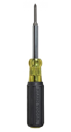 Klein Tools 32559 6-in-1 Multi-Bit Screwdriver/Nut Driver with extended reach-