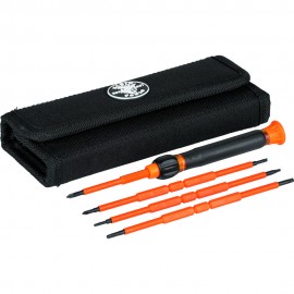 Klein Tools 32584INSR 8-in-1 Insulated Precision Screwdriver Set with Case-